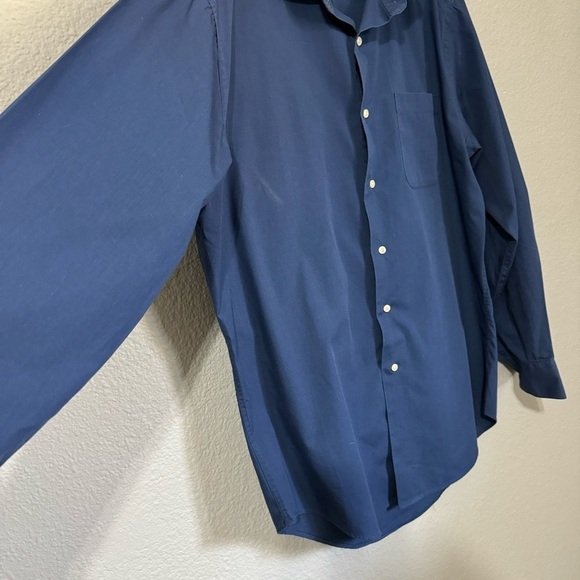 Valerio Garati Fitted Man Blue Collared Long Sleeves Button-Down T-Shirt Sz L - Picture 10 of 14